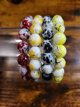 Load image into Gallery viewer, Scribbles (Black, Yellow, Neon Yellow or Red) - Beaded Bracelet