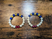 Load image into Gallery viewer, 10 Pearls & 2 Rubies - Beaded Bracelet