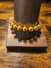 Load image into Gallery viewer, Gold faceted hematite - Beaded Bracelet