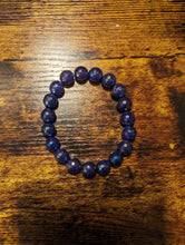 Load image into Gallery viewer, Iridescent Blue/Purple Faceted Jade - Beaded Bracelet