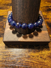 Load image into Gallery viewer, Iridescent Blue/Purple Faceted Jade - Beaded Bracelet