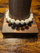 Load image into Gallery viewer, White Turquoise Faceted Marble - Beaded Bracelet