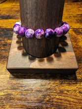 Load image into Gallery viewer, Shade of Purple Agate - Beaded Bracelet