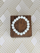 Load image into Gallery viewer, Solid Bright White - Beaded Bracelet