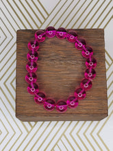 Load image into Gallery viewer, Hot Pink (clear) - Beaded Bracelet