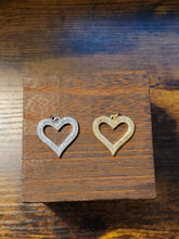 Load image into Gallery viewer, Open Heart (silver, gold, black) - Charm