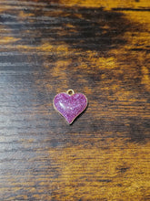 Load image into Gallery viewer, Glitter Heart (various colors on gold) - Charm