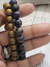 Load image into Gallery viewer, Navy Tux - Beaded Bracelet Set