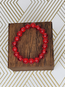 Red Sparkler - Beaded Bracelet