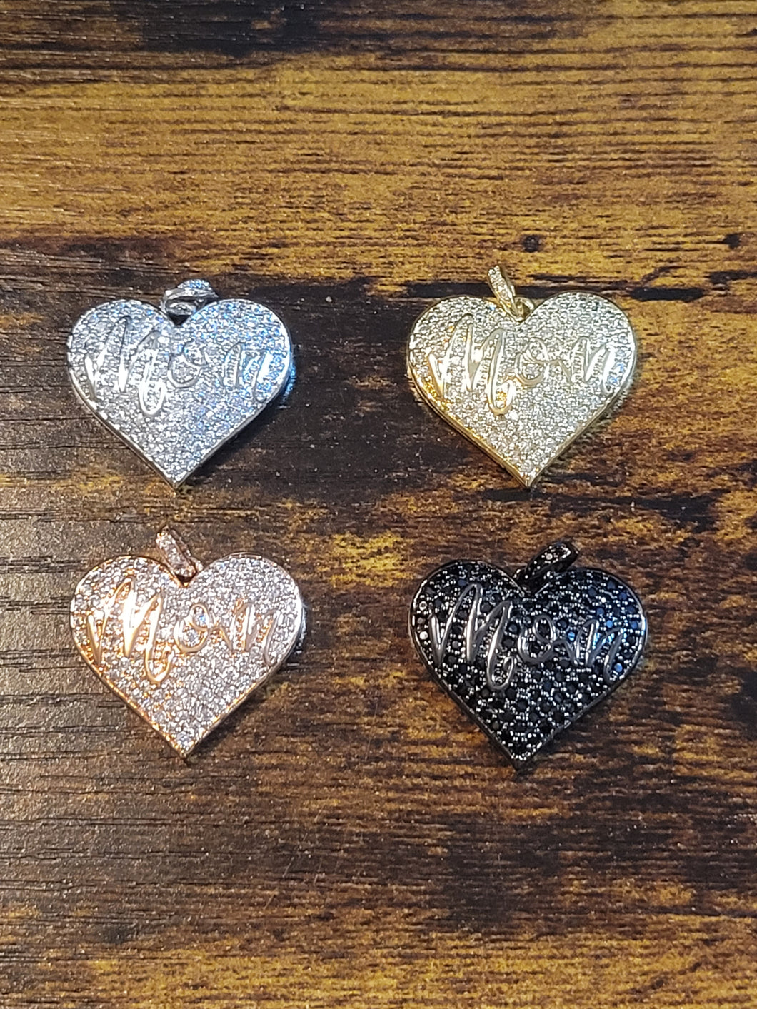 Mom Bling Heart - Charm
