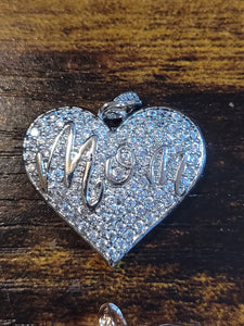 Mom Bling Heart - Charm
