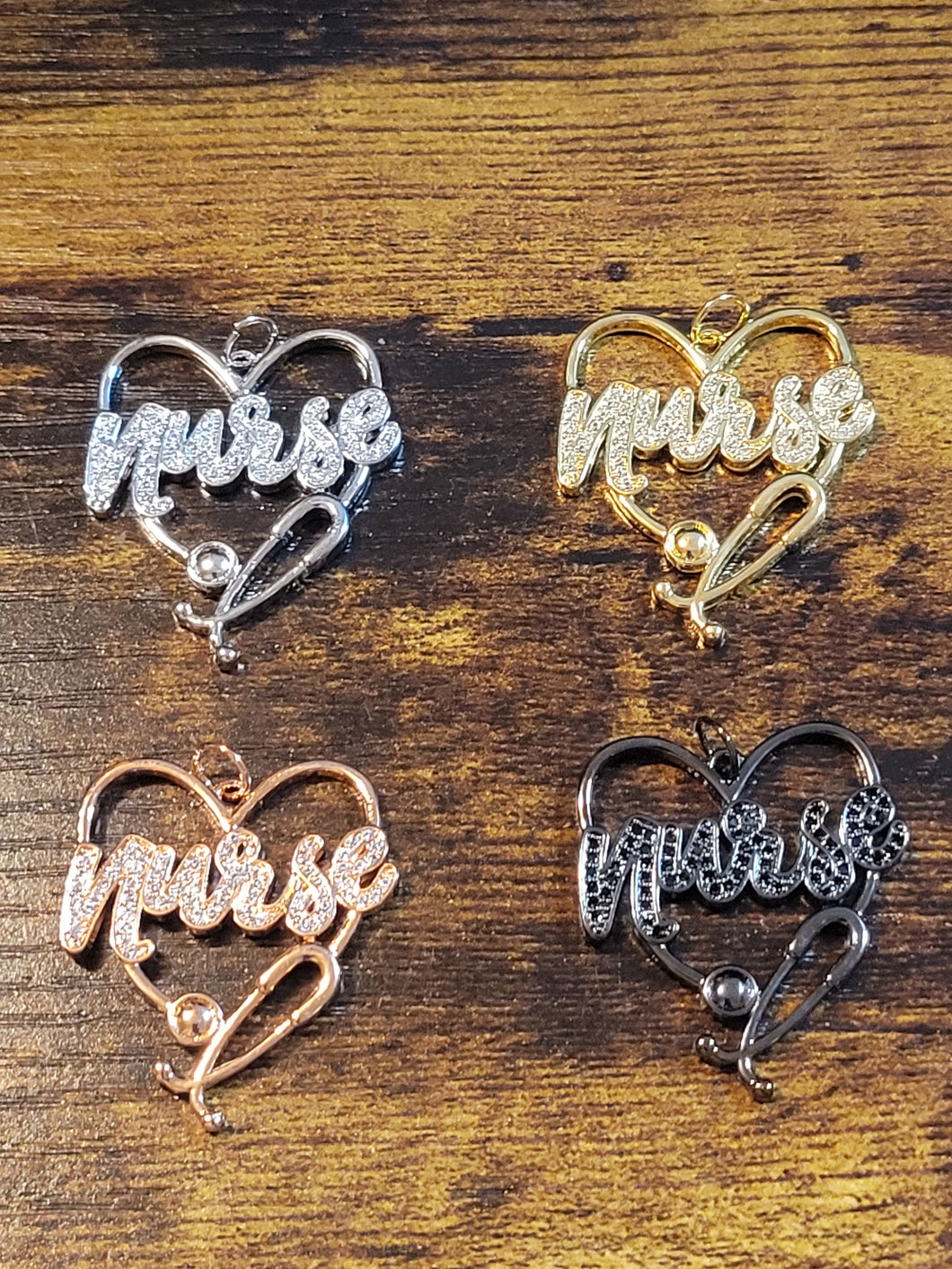 Nurse Heart/Stethoscope - Charm