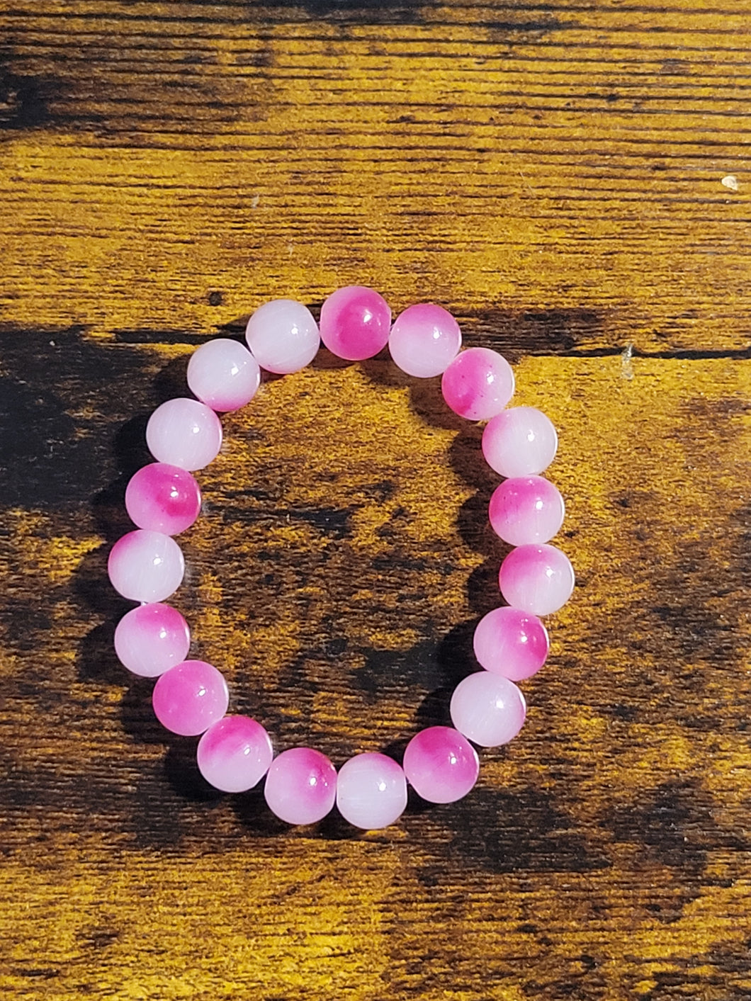 Jellies - Pink/White- Beaded Bracelet