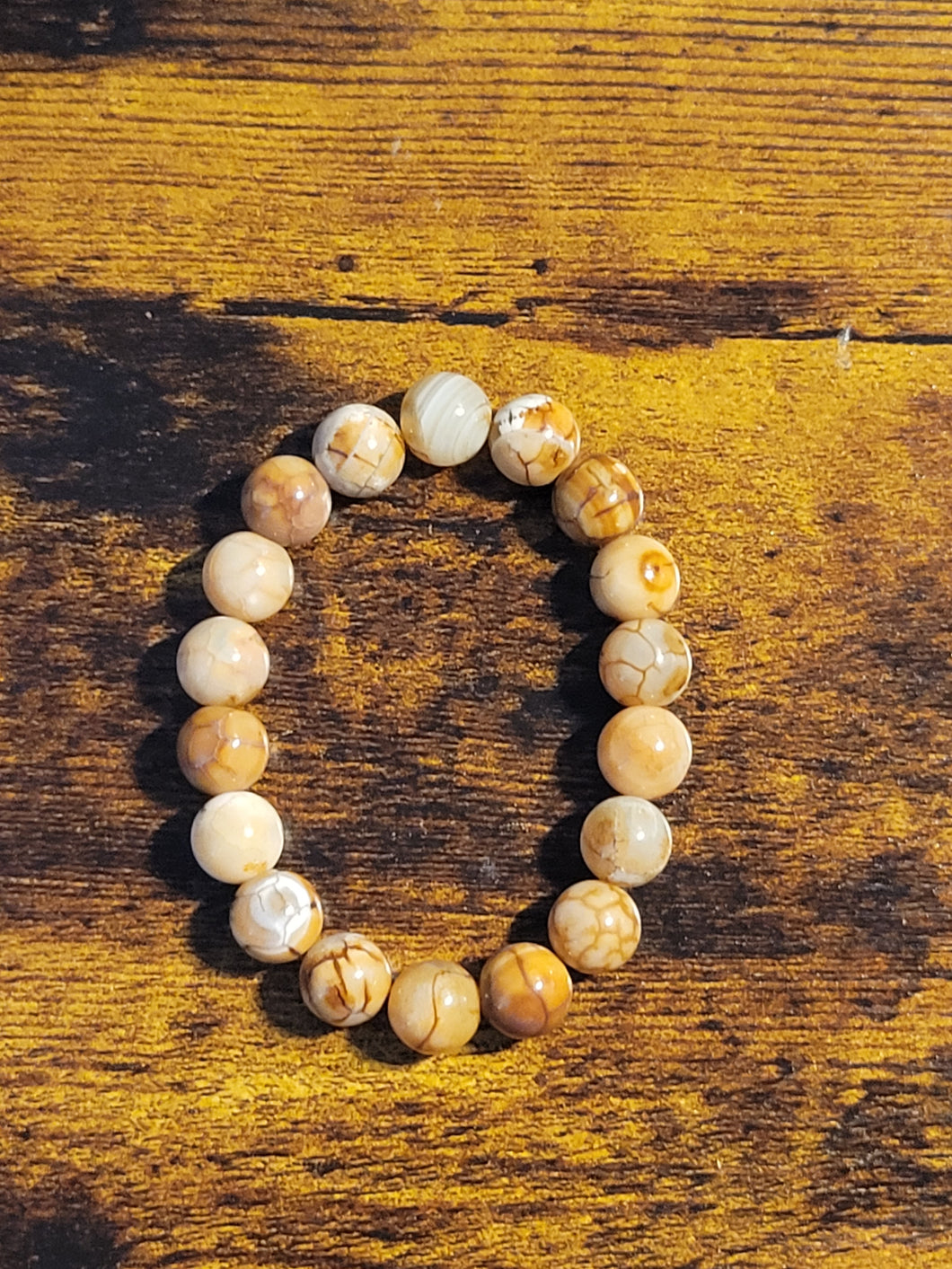 Brown Agate - Beaded Bracelet