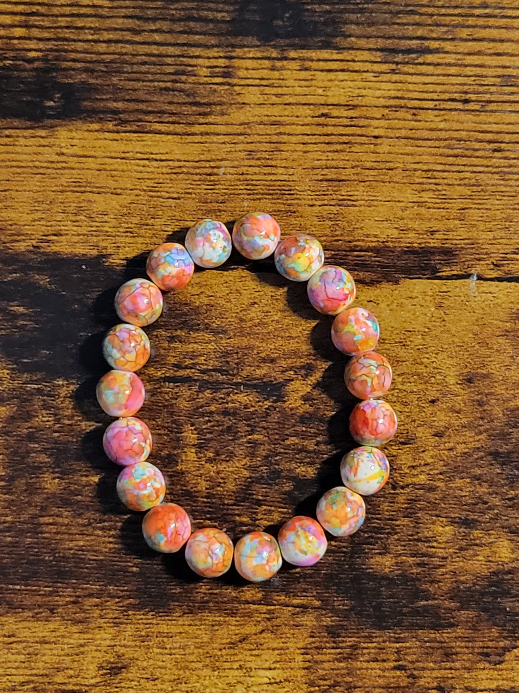 Pop Life - Orange - Beaded Bracelet