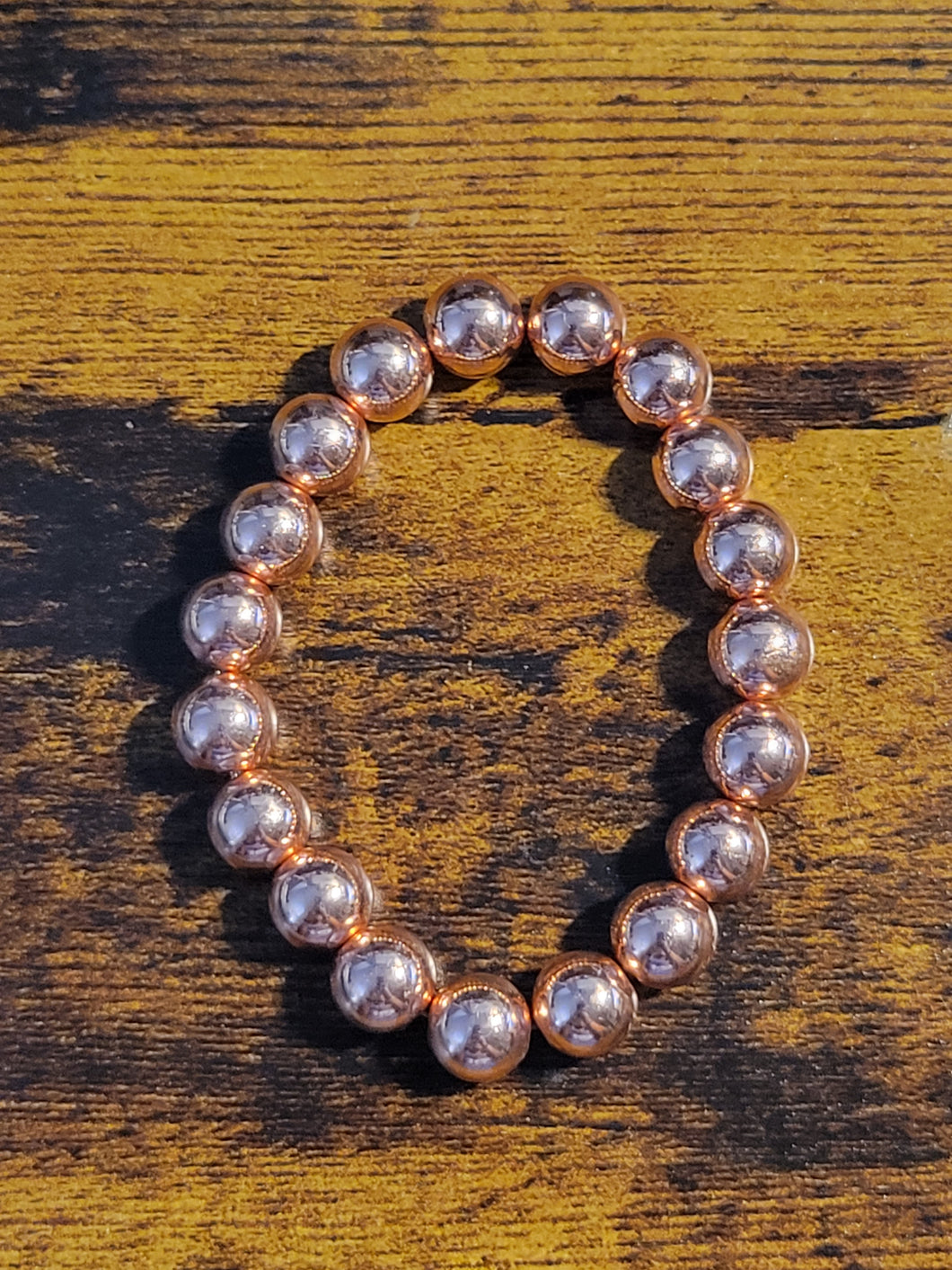 Rose Gold Hematite - Beaded Bracelet