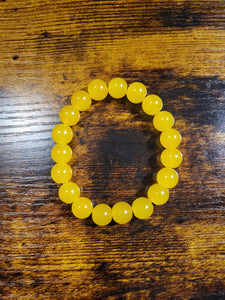 Jelly Bean (Yellow, Orange, Hot Pink) - Beaded Bracelet