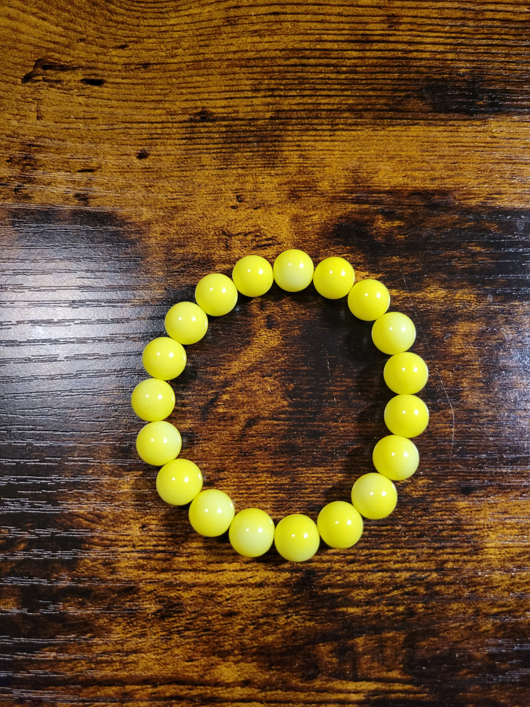 Neon Yellow (solid) - Beaded Bracelet