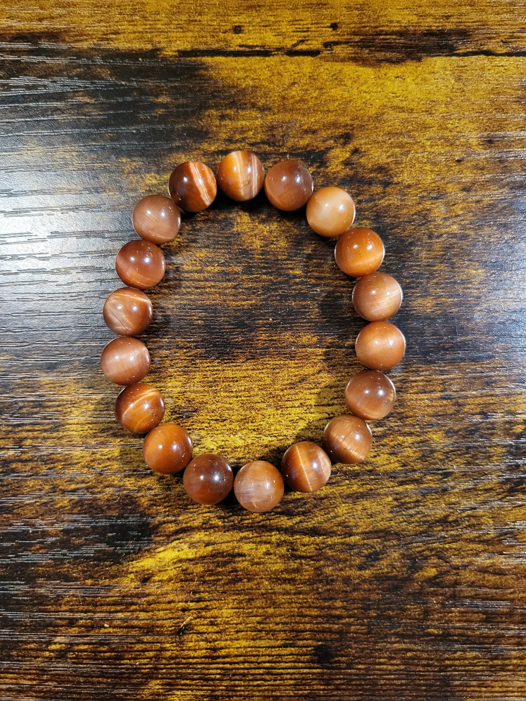 Mahogany Red Tiger Eye - Beaded Bracelet