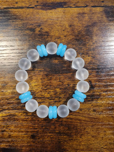 Clear Skies (12mm) - Beaded Bracelet