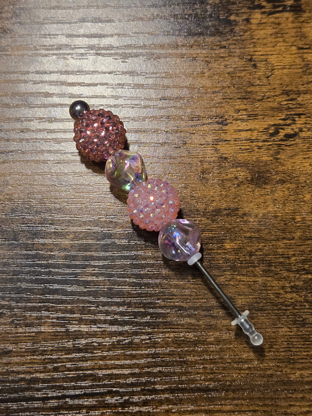 Pink Shades w/ Iridescent Cigar/Craft Pick - Beaded Cigar/Craft Pick