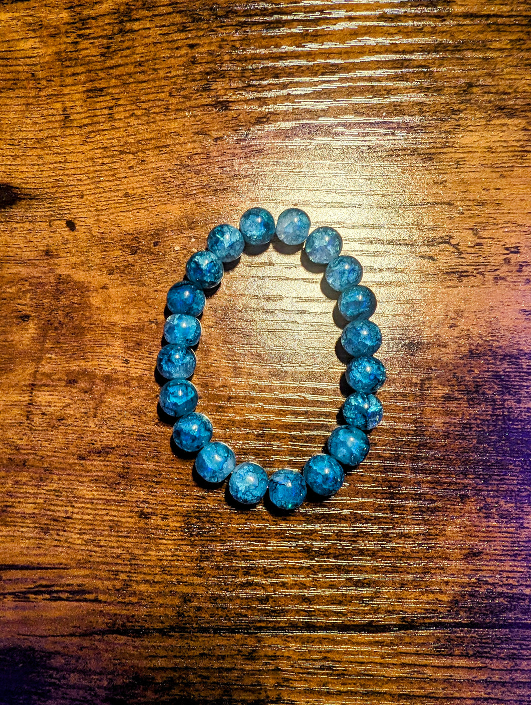 Teal Marble - Beaded Bracelet