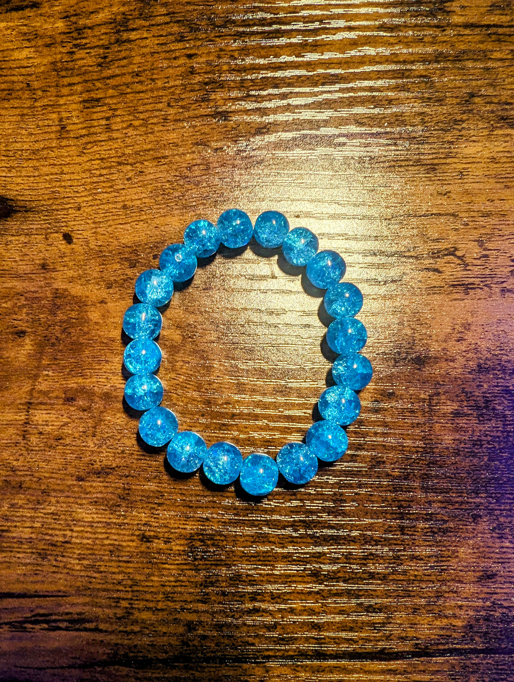 Aqua Blue Sparkler - Beaded Bracelet