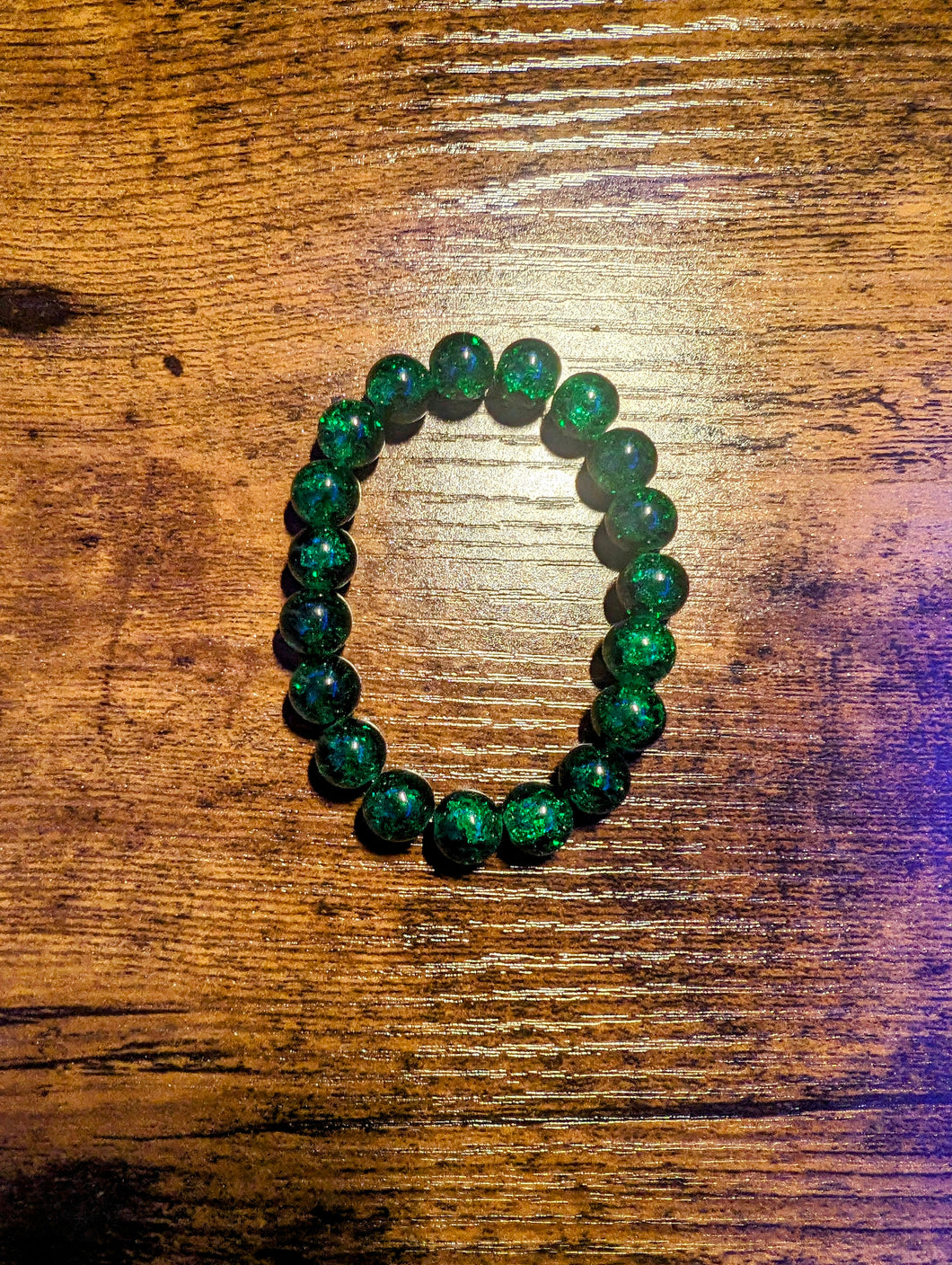 Dark Green Sparkler - Beaded Bracelet