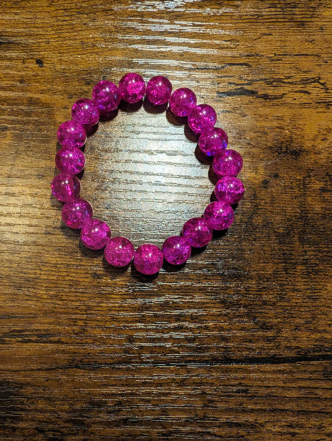 Fuschia Pink Sparkler - Beaded Bracelet