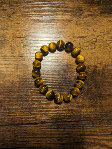 Yellow/Brown Tiger Eye - Beaded Bracelet