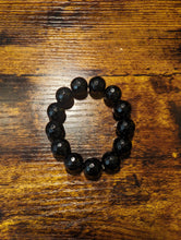 Load image into Gallery viewer, Black Jade (14mm faceted) - Beaded Bracelet
