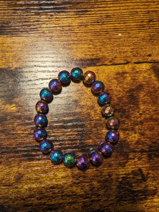 Unicorn Vibes (faceted hematite) - Beaded Bracelet