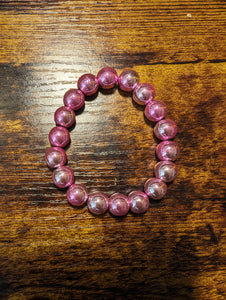 Ombre Light Pink Hematite - Beaded Bracelet