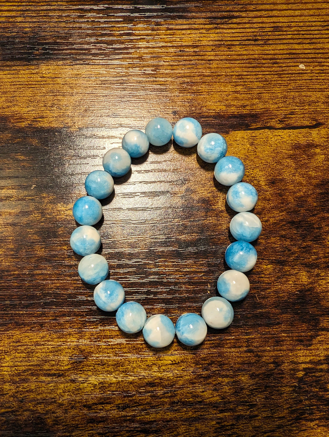 Blue Skies (Persian Jade) - Beaded Bracelet