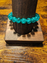 Load image into Gallery viewer, Teal Green Sparkler - Beaded Bracelet
