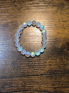 Matte Twinkle - Clear - Beaded Bracelet