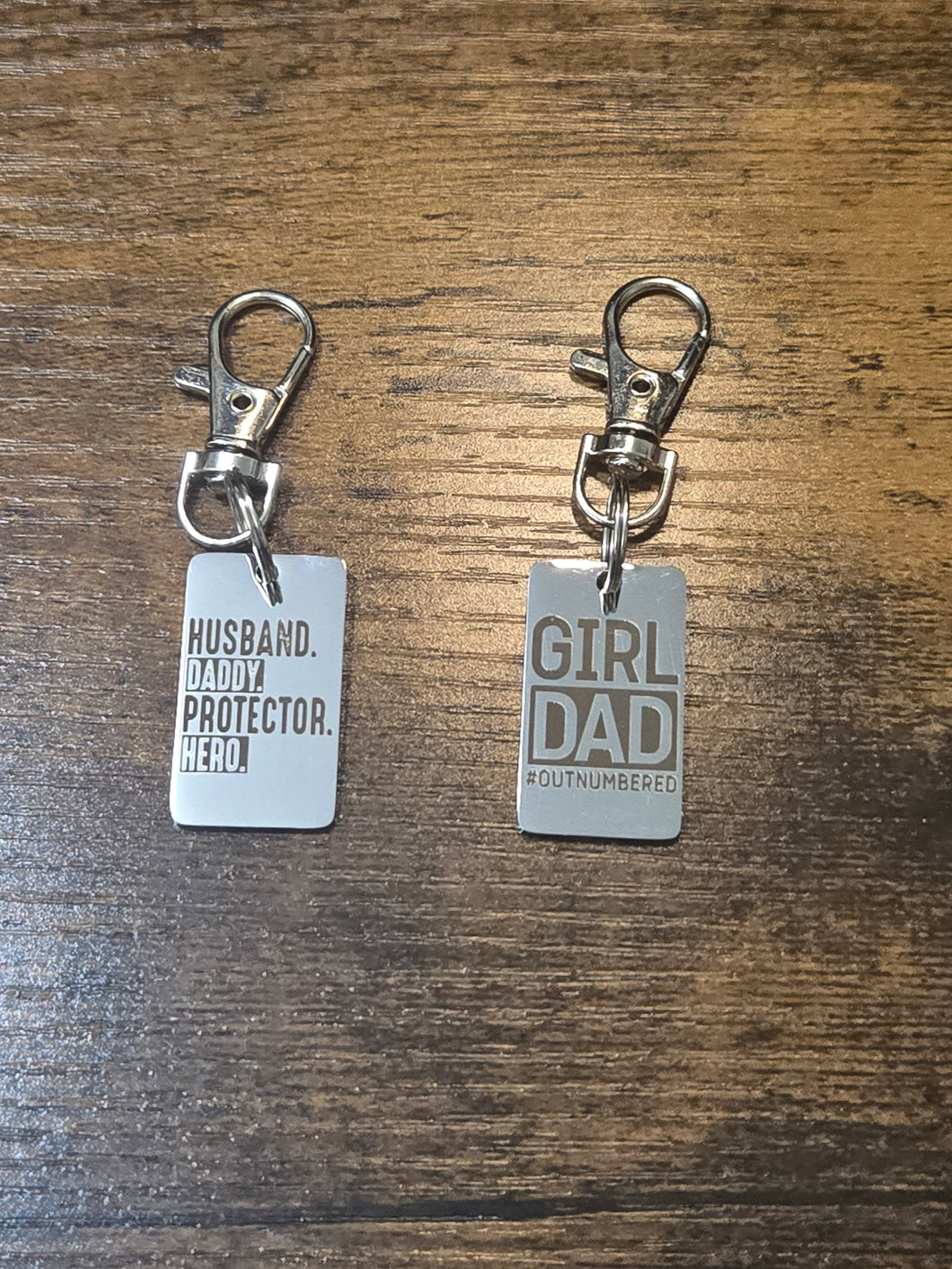 Father Keychain (two options) - Charm Keychain
