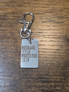 Father Keychain (two options) - Charm Keychain