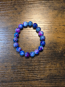 Fuschia Blues - Beaded Bracelet