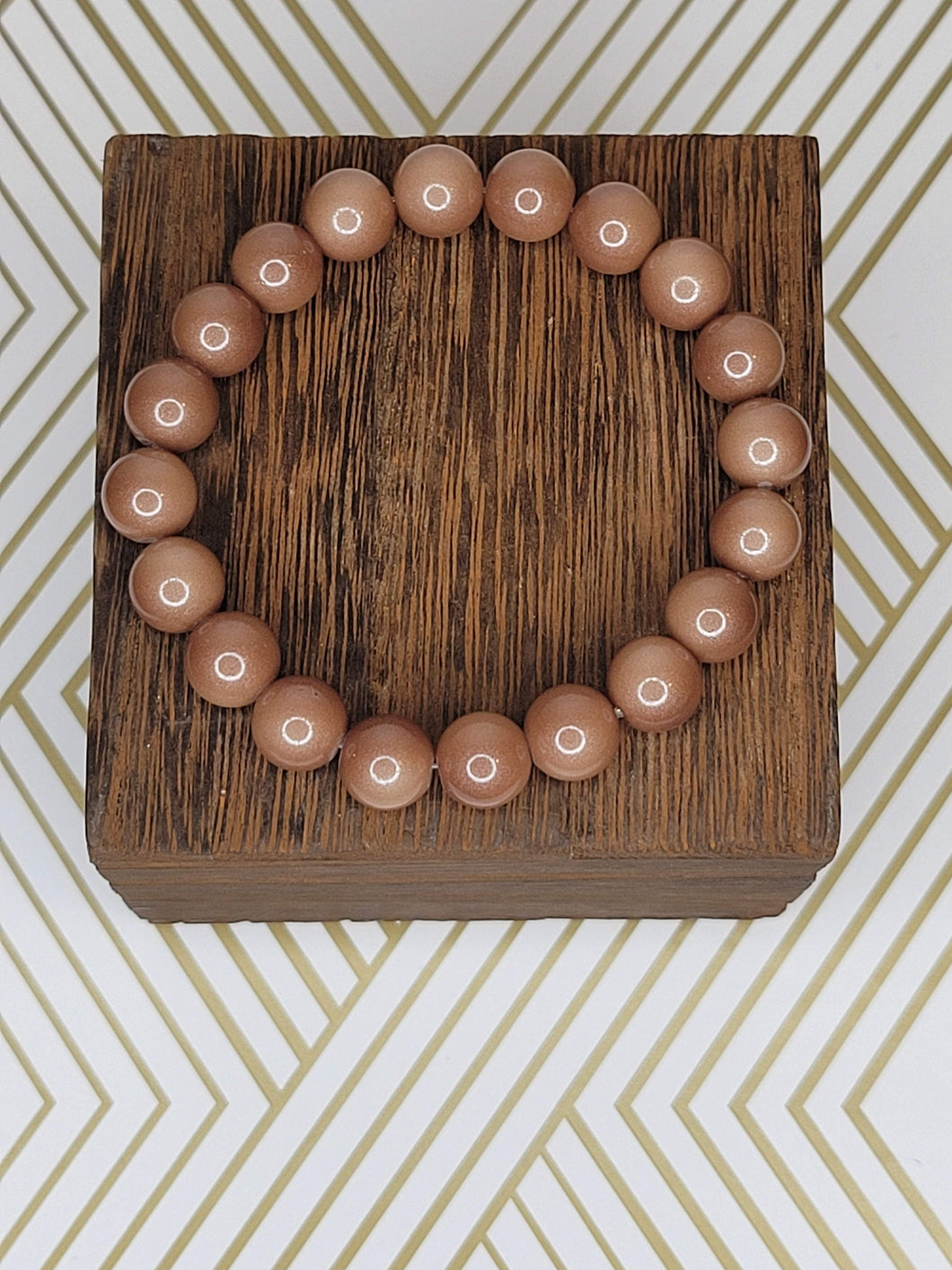 Brown pearl - Beaded Bracelet
