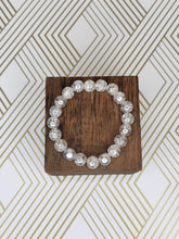 Load image into Gallery viewer, Silver Brushed Clear - Beaded Bracelet
