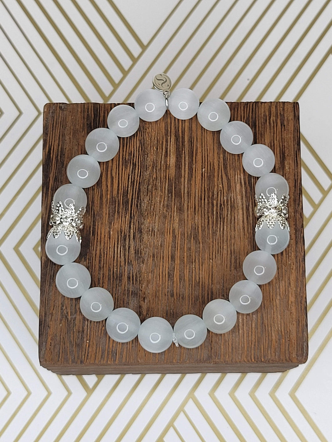 All White Party - Beaded Bracelet