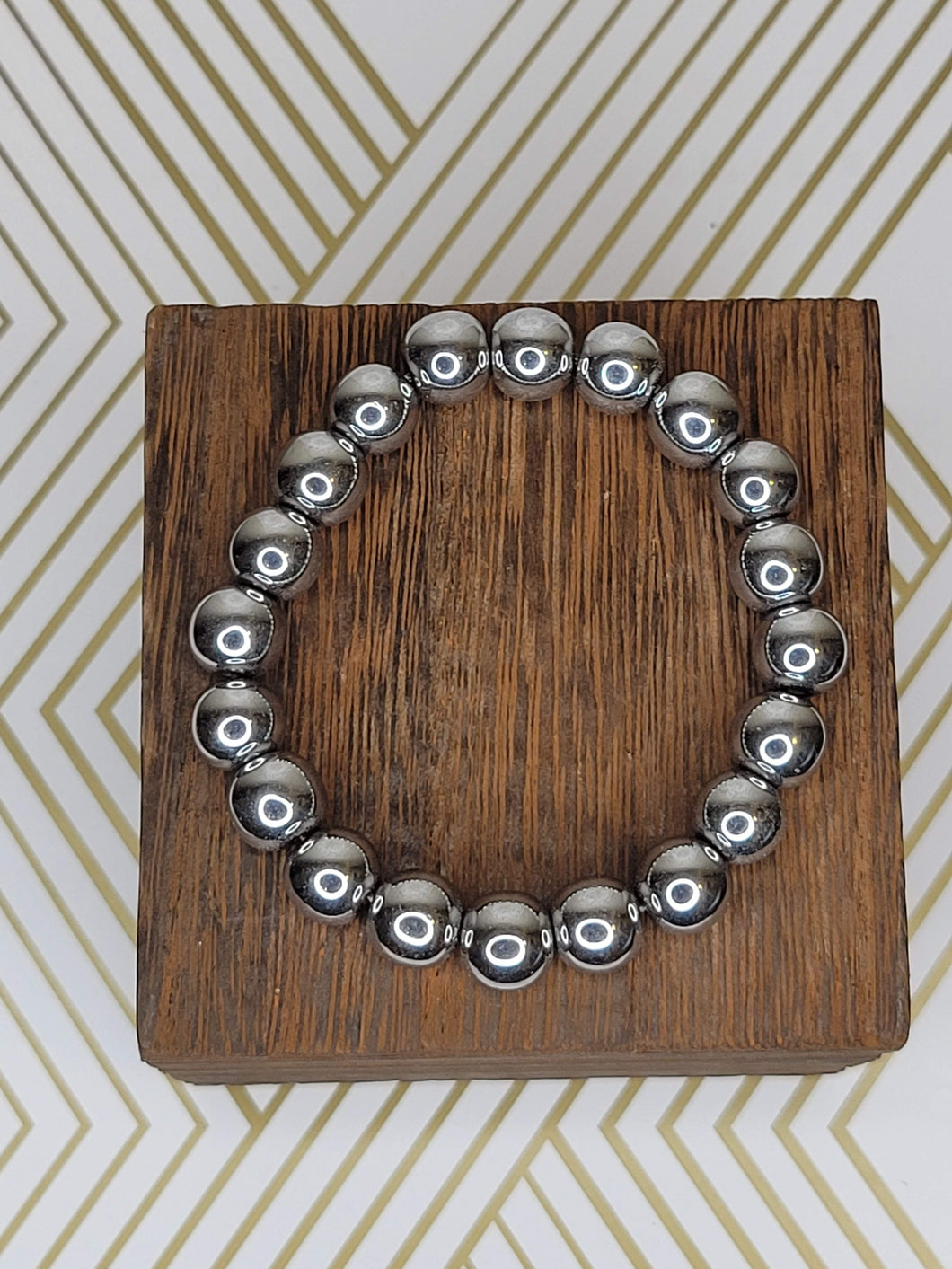 Dark Silver Hematite - Beaded Bracelet