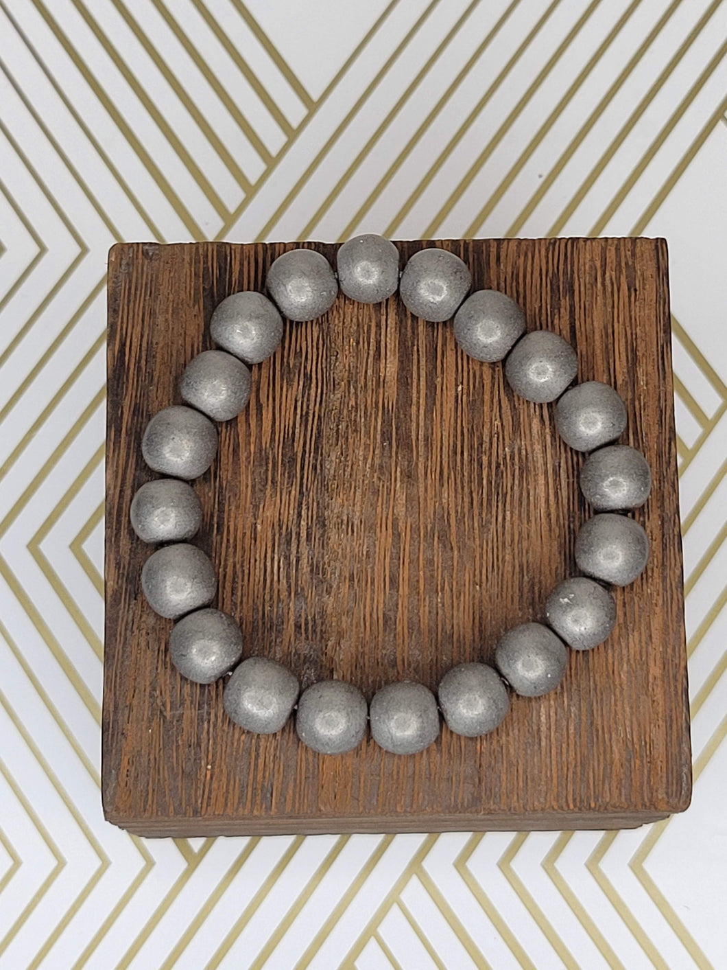 Matte Silver Hematite - Beaded Bracelet