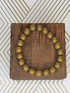 Matte Gold Hematite - Beaded Bracelet