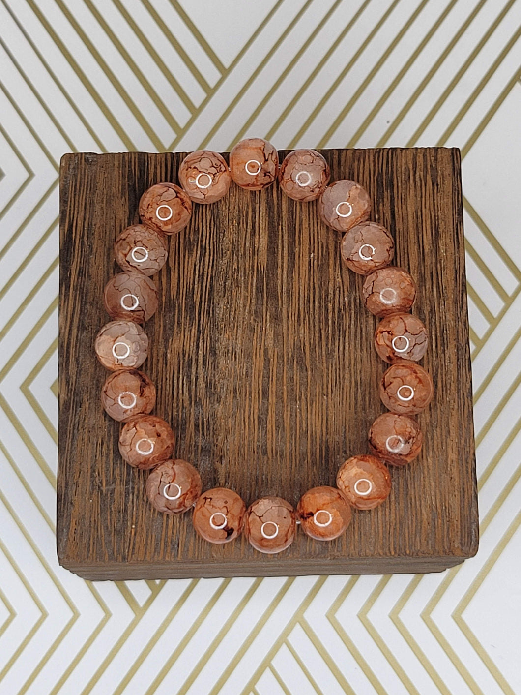 Salmon Sands - Beaded Bracelet