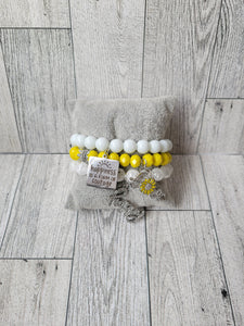 Choose Happy - Beaded Bracelet Set