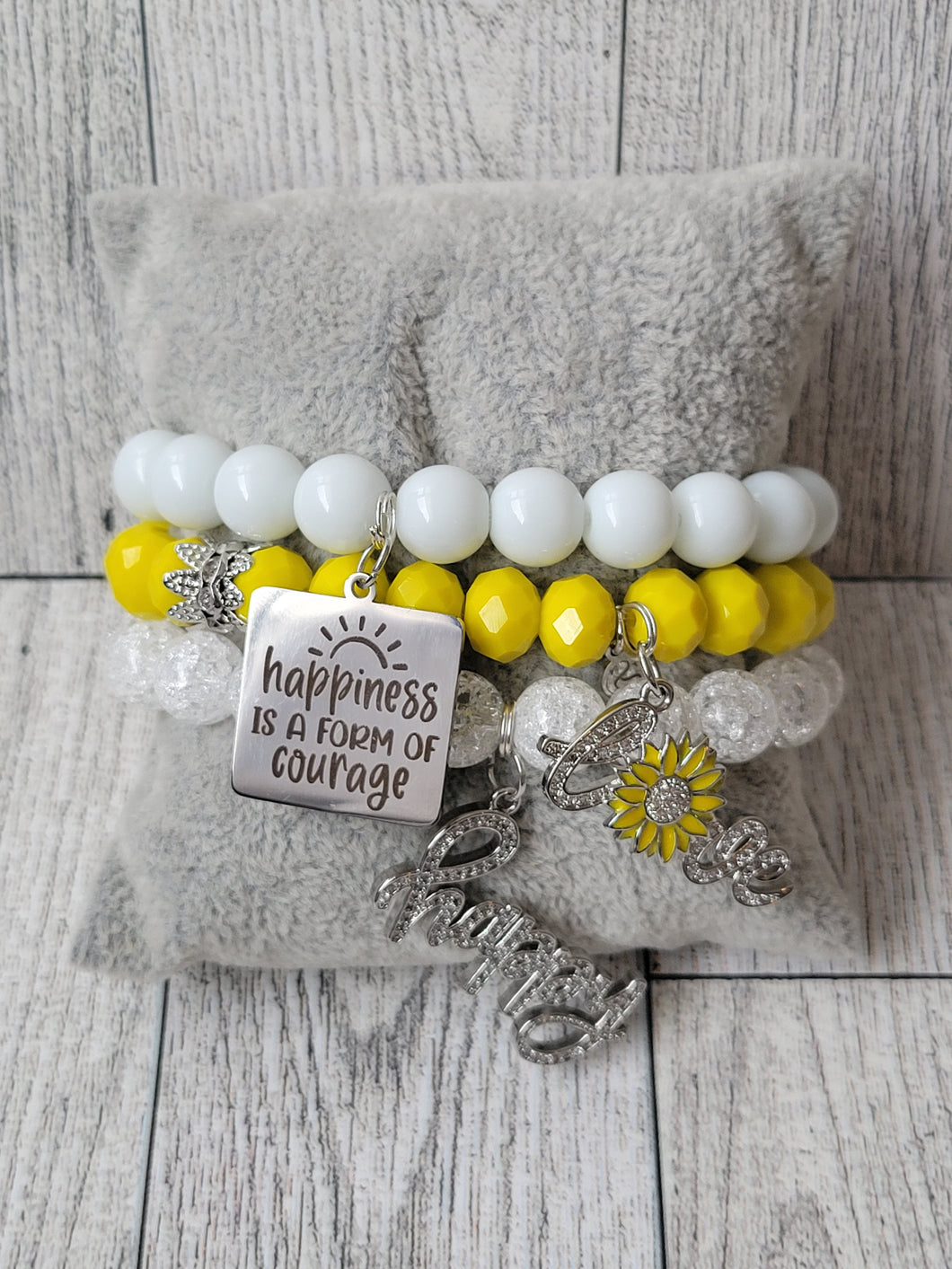 Choose Happy - Beaded Bracelet Set