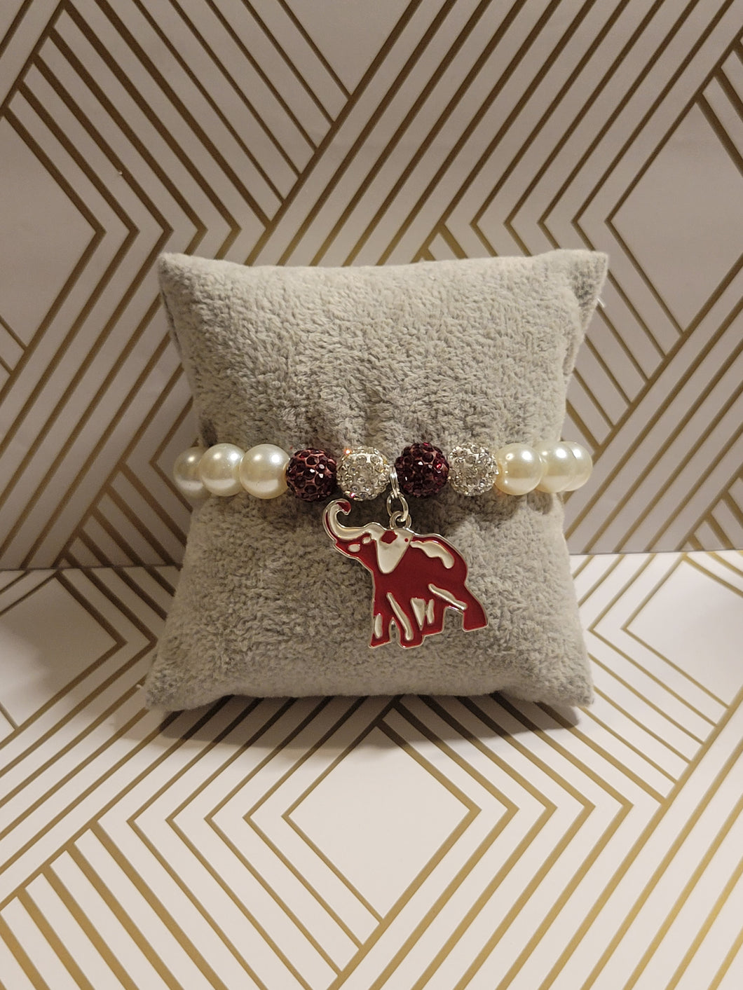 Delta Pearls & Bling - Beaded Bracelet