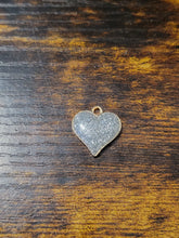 Load image into Gallery viewer, Glitter Heart (various colors on gold) - Charm
